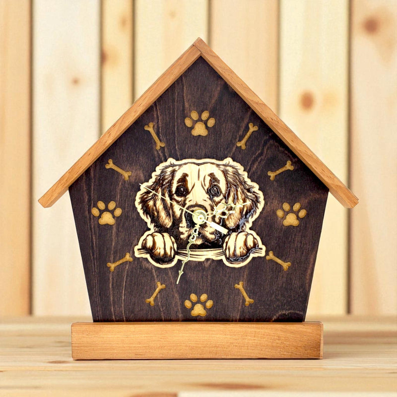 Peeking Dog Wall Clocks