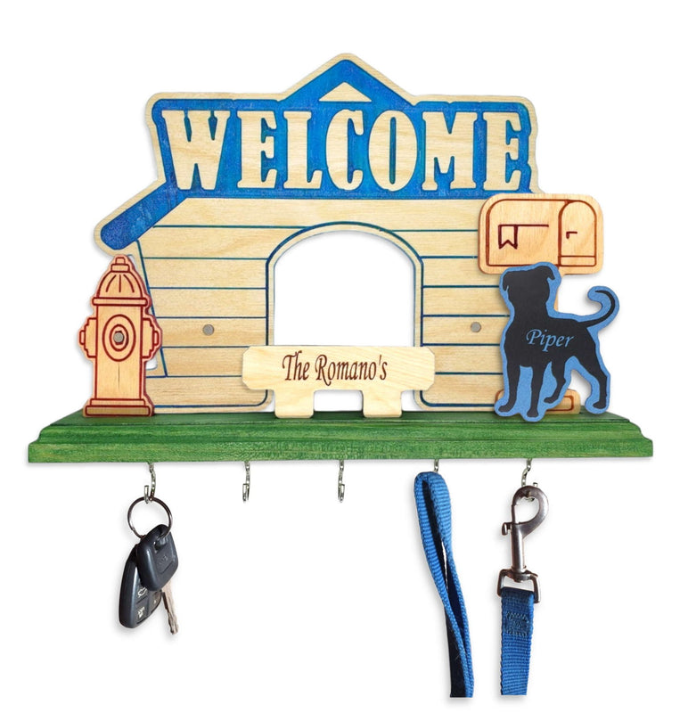 "Welcome Home" Key & Leash Holder