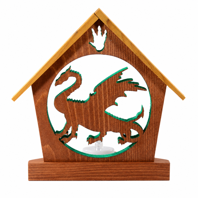 Green Dragon Fantasy Tealight Holder