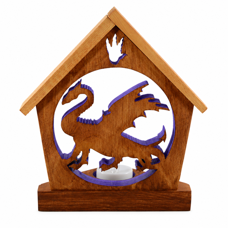 Purple Dragon Fantasy Tealight Holder