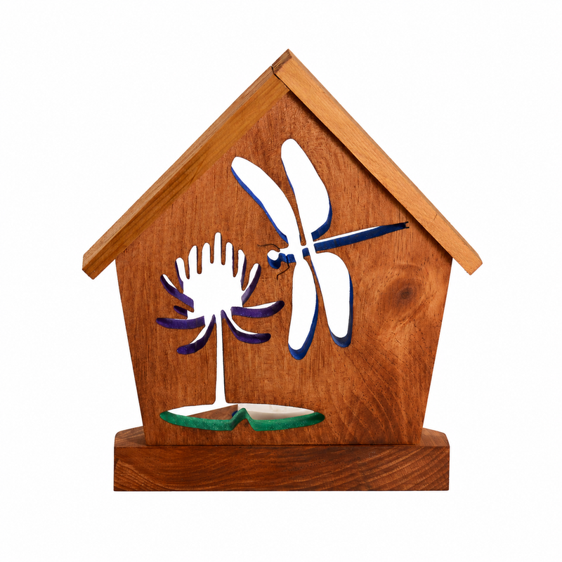 Dragonfly & Lotus Flower Nature Tealight Holder