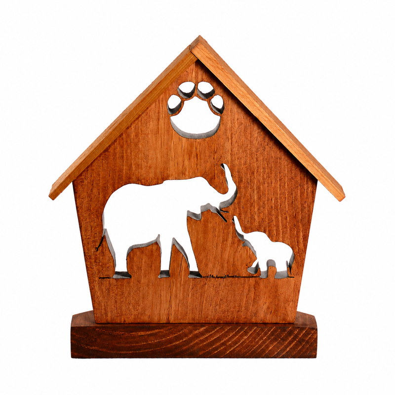 Elephant and Baby Nature Tealight Holder