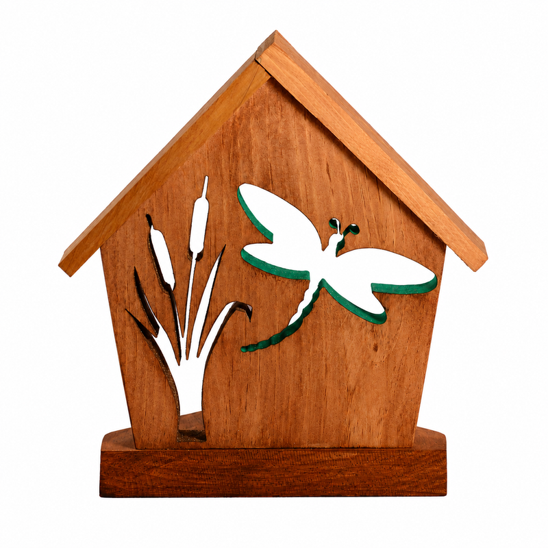 Dragonfly & Cattail Nature Tealight Holder