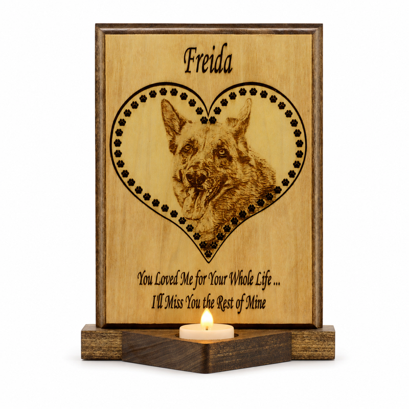 Pet Portrait Tealight Plaque