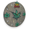 420 Somewhere Weed Novelty Wall Clock - 12-Inch Handmade Wood Decor