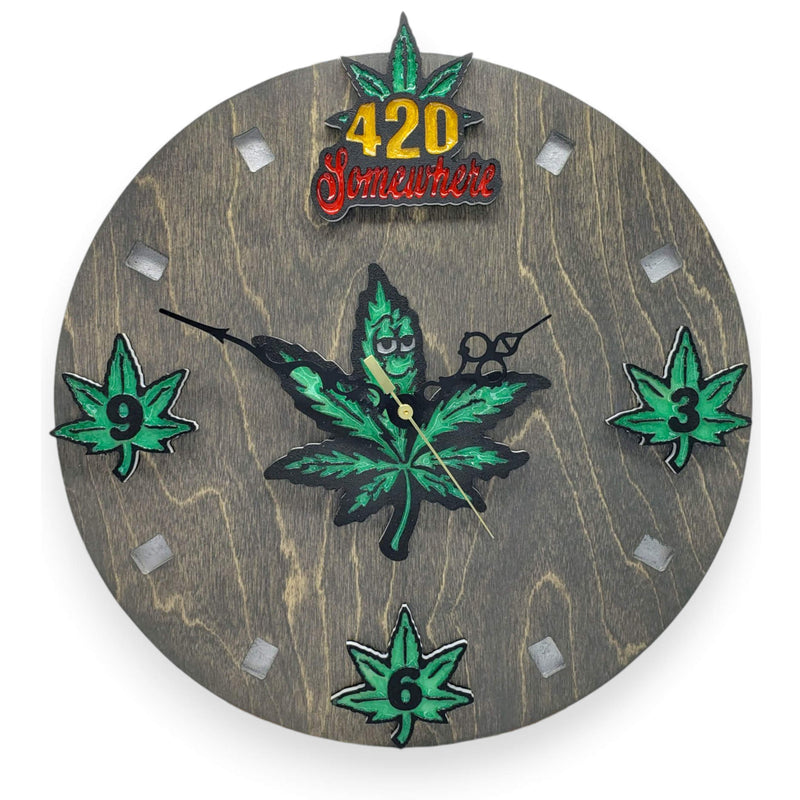 "420 Somewhere" Novelty Wall Clock
