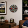 San Francisco Football Fan Art Wall Clock (red/gold) - 12-Inch Handmade Wood Sports Decor