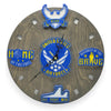 U.S. Air Force Tribute Wall Clock (blue/gold) - 12-Inch Handmade Wood Military Decor