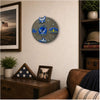 U.S. Air Force Tribute Wall Clock (blue/gold) - 12-Inch Handmade Wood Military Decor