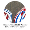 Rochester Hockey Fan Art Wall Clock (red/white/blue) - 12-Inch Handmade Wood Sports Decor