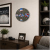 Rochester Hockey Fan Art Wall Clock (red/white/blue) - 12-Inch Handmade Wood Sports Decor