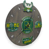 U.S. Army Tribute Wall Clock (green/gold) - 12-Inch Handmade Wood Military Decor