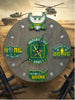 U.S. Army Tribute Wall Clock (green/gold) - 12-Inch Handmade Wood Military Decor