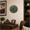 U.S. Army Tribute Wall Clock (green/gold) - 12-Inch Handmade Wood Military Decor