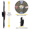 Buffalo Potato Football Fan Art Wall Clock - 12-Inch Handmade Wood Sports Decor