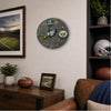 Philadelphia Football Fan Art Wall Clock - 12-Inch Handmade Wood Sports Decor