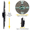 New York Football Fan Art Wall Clock (green/white) - 12-Inch Handmade Wood Sports Decor