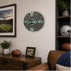 New York Football Fan Art Wall Clock (green/white) - 12-Inch Handmade Wood Sports Decor