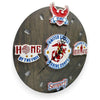 U.S. Marine Corps Tribute Wall Clock (red/white/blue) - 12-Inch Handmade Wood Military Decor