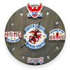 U.S. Marine Corps Tribute Wall Clock (red/white/blue) - 12-Inch Handmade Wood Military Decor