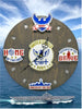 U.S. Navy Tribute Wall Clock (red/white/blue/gold) - 12-Inch Handmade Wood Military Decor