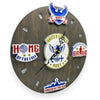 U.S. Navy Tribute Wall Clock (red/white/blue/gold) - 12-Inch Handmade Wood Military Decor