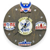 U.S. Navy Tribute Wall Clock (red/white/blue/gold) - 12-Inch Handmade Wood Military Decor