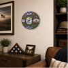U.S. Navy Tribute Wall Clock (red/white/blue/gold) - 12-Inch Handmade Wood Military Decor
