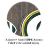 Green Bay Football Fan Art Wall Clock (green/gold) - 12-Inch Handmade Wood Sports Decor