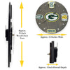 Green Bay Football Fan Art Wall Clock (green/gold) - 12-Inch Handmade Wood Sports Decor