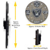 Las Vegas Football Fan Art Wall Clock (black/silver) - 12-Inch Handmade Wood Sports Decor