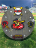 Rochester Baseball Fan Art Wall Clock (red/black) - 12-Inch Handmade Wood Sports Decor