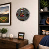 Rochester Baseball Fan Art Wall Clock (red/black) - 12-Inch Handmade Wood Sports Decor