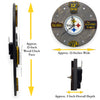 Pittsburgh Football Fan Art Wall Clock (black/gold) - 12-Inch Handmade Wood Sports Decor