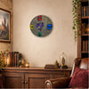 Dark Wizard School House Crest Fan Art Wall Clock (dark/multicolor) - 12-Inch Handmade Wood Fantasy Decor