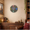 Light Wizard School House Crest Fan Art Wall Clock (light/multicolor) - 12-Inch Handmade Wood Fantasy Decor
