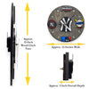 New York Baseball Fan Art Wall Clock (navy/white) - 12-Inch Handmade Wood Sports Decor