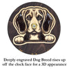 Beagle Peeking Dog Clock – Personalized Dog Wall Clock Gift | DogPound Creations - DogPound Creations
