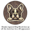 Boston Terrier Peeking Dog Clock – Personalized Dog Wall Clock Gift | DogPound Creations - DogPound Creations