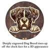 Boxer Peeking Dog Clock – Personalized Dog Wall Clock Gift | DogPound Creations - DogPound Creations