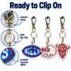 Buffalo keychains with lobster clasp and split key ring hardware