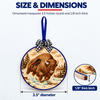 Buffalo birch Christmas ornament 3.5-inch diameter and 1/8-inch thickness
