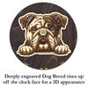 Bulldog Peeking Dog Clock – Personalized Dog Wall Clock Gift | DogPound Creations - DogPound Creations