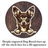 Chihuahua Peeking Dog Clock – Personalized Dog Wall Clock Gift | DogPound Creations - DogPound Creations