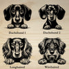 Dachshund Peeking Dog Clock – Personalized Dog Wall Clock Gift | DogPound Creations - DogPound Creations