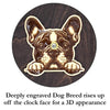 DogPound Creations Small Breeds Peeking Dog Wall Clock | Personalized Dog Lover Gift – Rustic Pet Memorial Wall Art - DogPound Creations