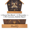 DogPound Creations Small Breeds Peeking Dog Wall Clock | Personalized Dog Lover Gift – Rustic Pet Memorial Wall Art - DogPound Creations