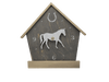 DogPound Creations Wildlife Series Wall Clock – Custom Animal Silhouette & Engraved Nameplate - DogPound Creations