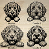 Doodle Peeking Dog Clock | Personalized Dog Wall Clock Gift – DogPound Creations - DogPound Creations