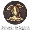 Greyhound Peeking Dog Clock – Personalized Dog Wall Clock Gift | DogPound Creations - DogPound Creations
